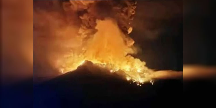 Kondisi pasca erupsi Gunung Ruang, Sulawesi Utara. Foto: dokumen BNPB
