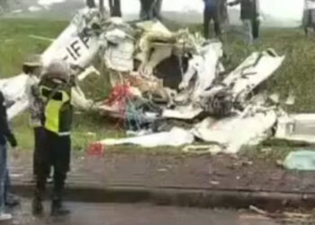 Pesawat Latih jatuh di BSD, Tangerang, Minggu (19/5/2024). (Ist)