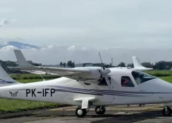 Pesawat latih PK-IFP. (Dok Instagram Indonesian flyng club)